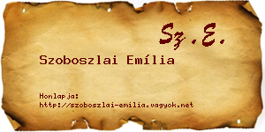 Szoboszlai Emília névjegykártya
